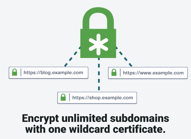 wildcard certificate unlimited subdomains
